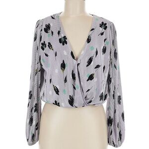 Astr Black and White Floral Blouse